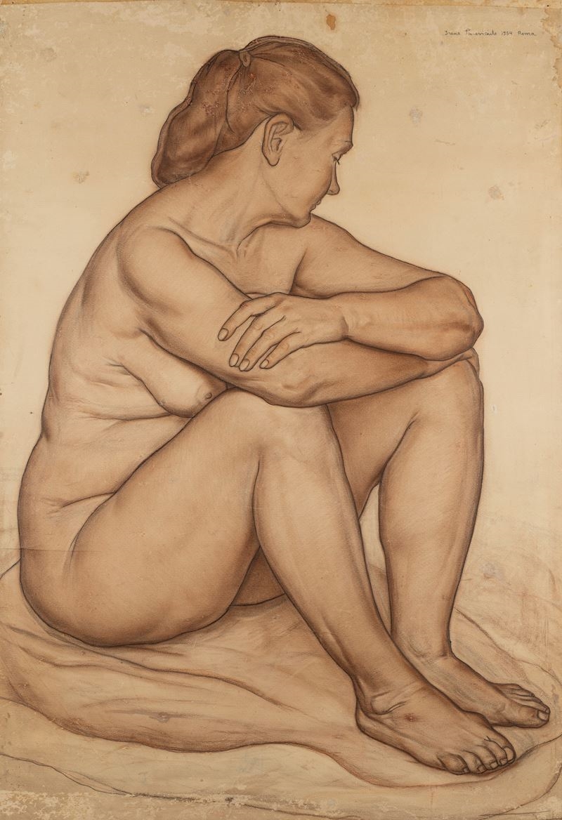 Artwork by Irene Paceviciute, Female Nude, Made of Mixed Media On Paper