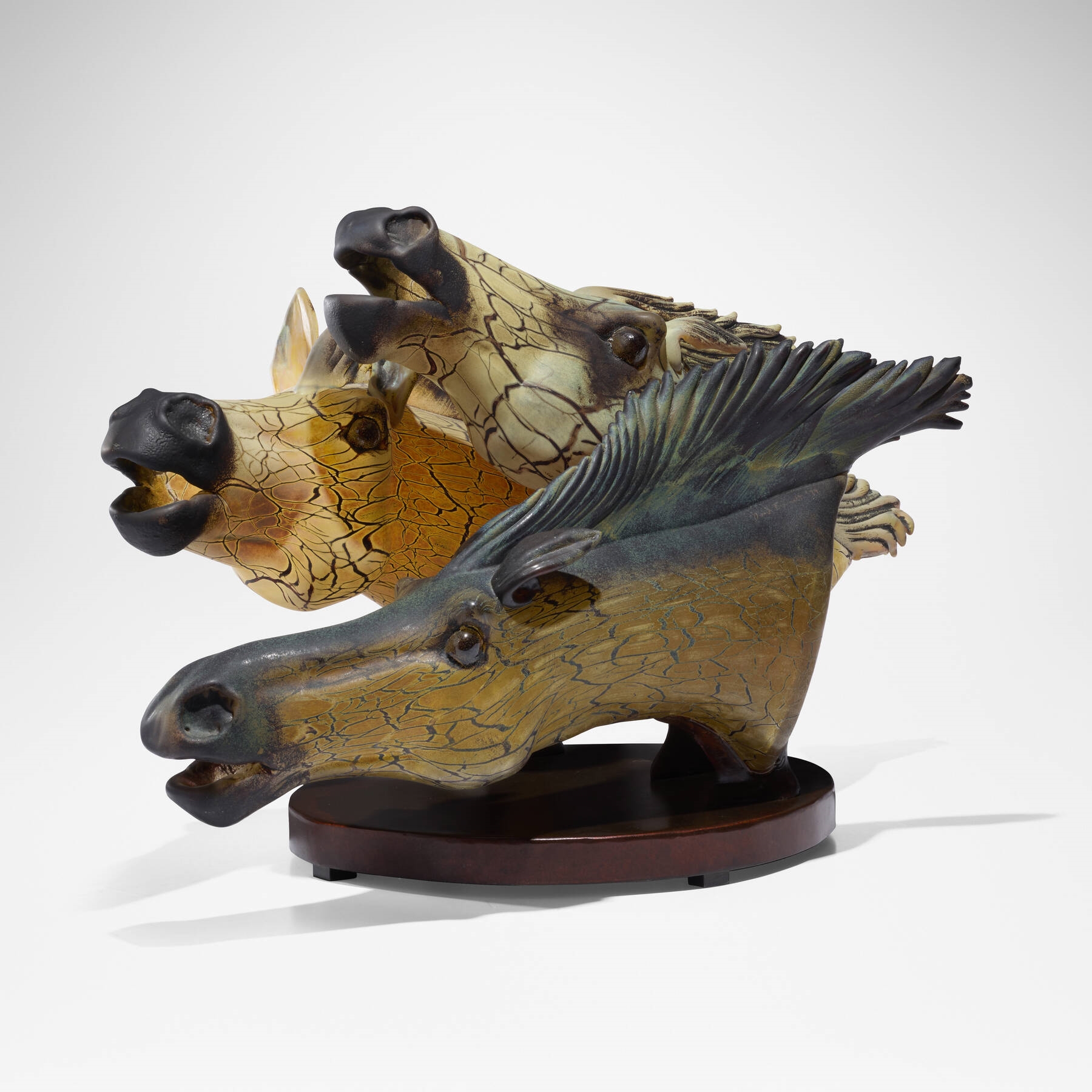 Artwork by David Bennett, Untitled (Horses, Made of Hand-Blown Glass, Metal