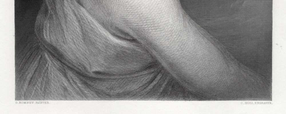 Artwork by George Romney, A Bacchante, Made of Antique Engraving On Wove Paper