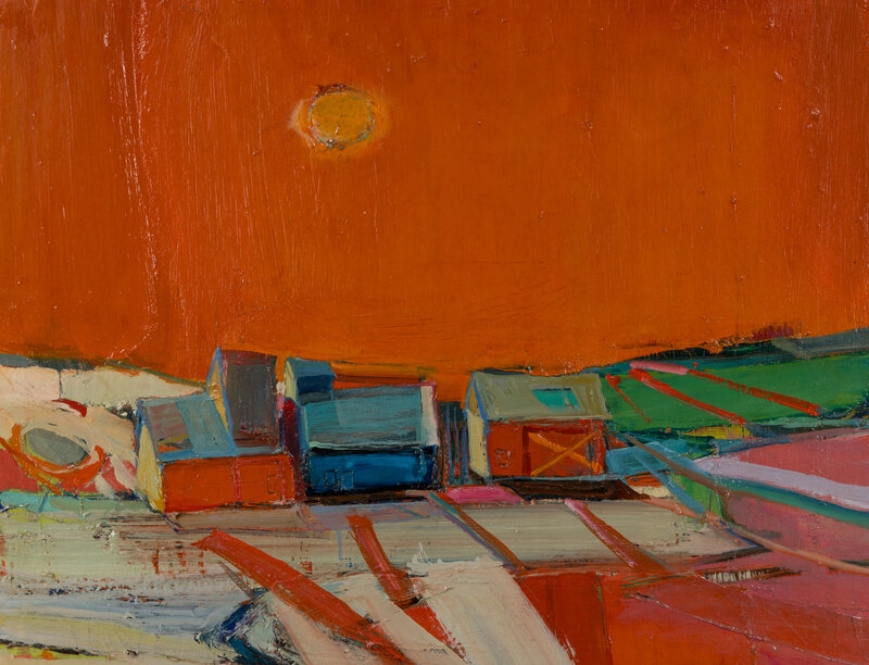 Artwork by Raimonds Staprans, 
Housing Tract, 1968, Made of oil on canvas