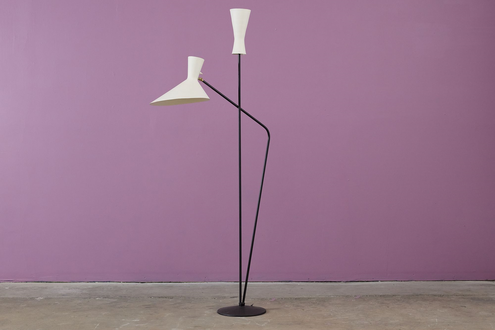 Artwork by Carl Moor, Floor Lamp, Made of Lacquered Metal