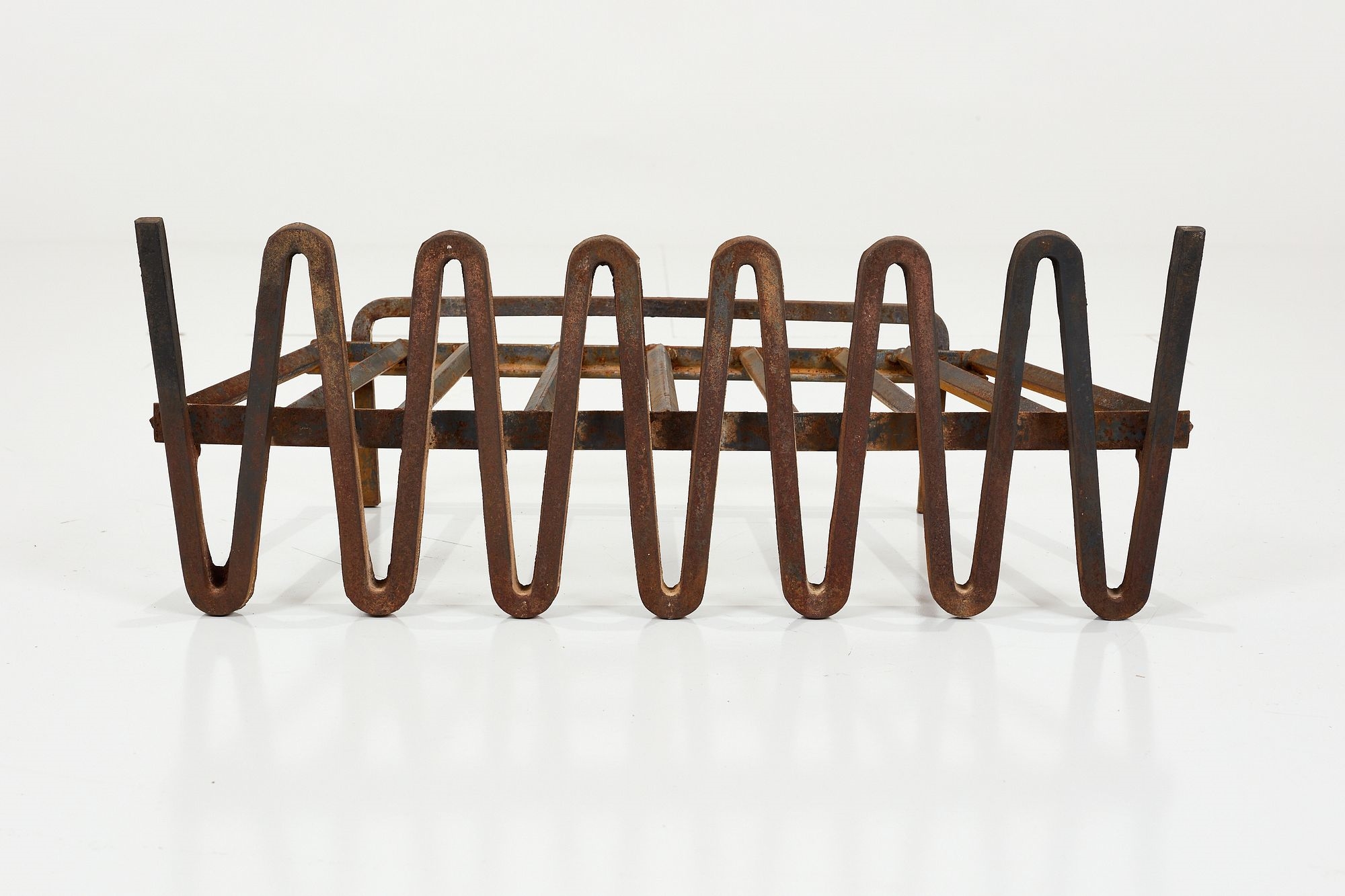 Artwork by Mel Bogart, Fire Grate, Made of Painted Wrought Iron