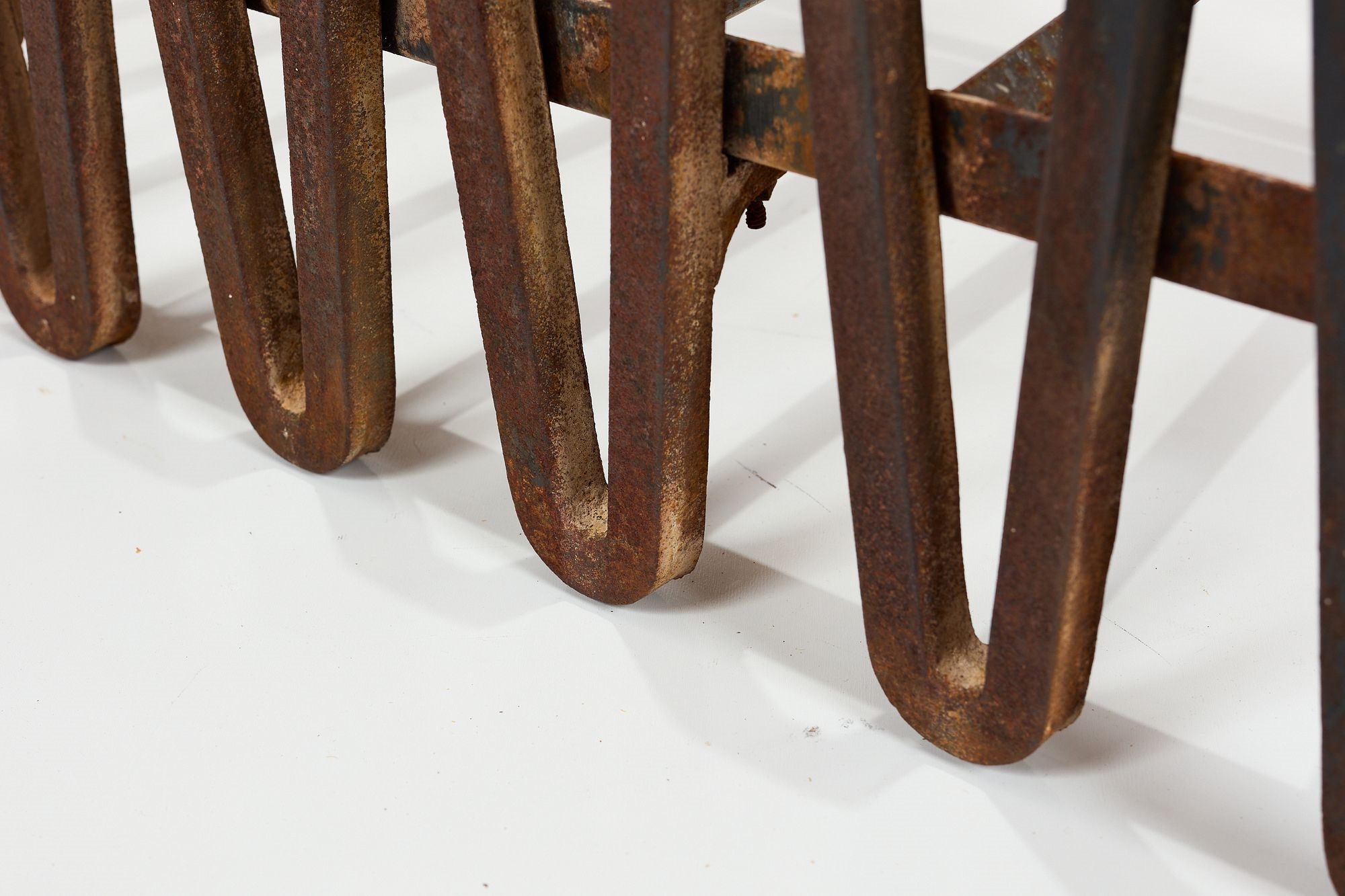 Artwork by Mel Bogart, Fire Grate, Made of Painted Wrought Iron