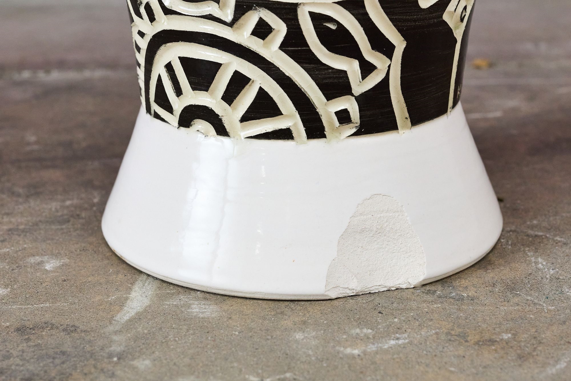 Artwork by Robert Beau Kvenild, Flower Vase Sculpture, Made of Glazed Ceramic