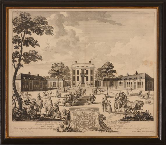 18TH CENTURY PRINT OF DUINRELL MANOR HOUSE - Pieter Schenk