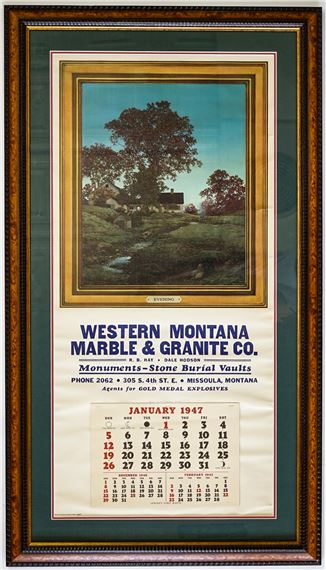 1947 Maxfield Parrish Large Calendar [Evening