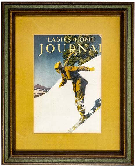 Girl Snow Skiing by Maxfield Parrish, 1931