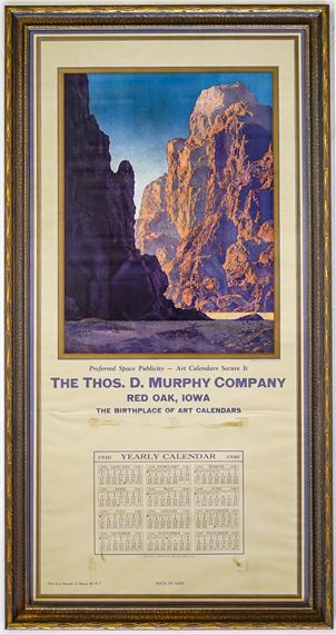 1940 Maxfield Parrish Large Calendar