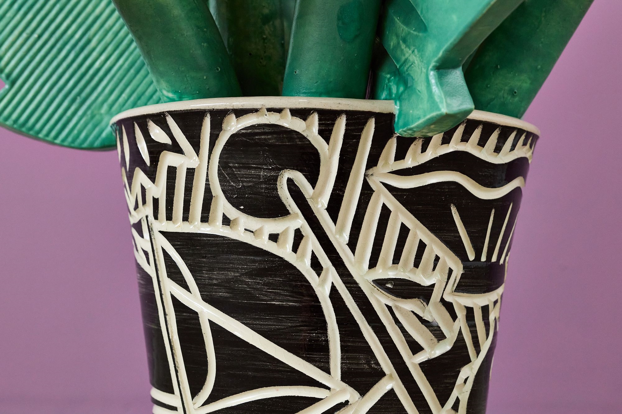 Artwork by Robert Beau Kvenild, Flower Vase Sculpture, Made of Glazed Ceramic