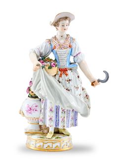 Gärtnerin mit Blumenkorb - Michel Victor Acier