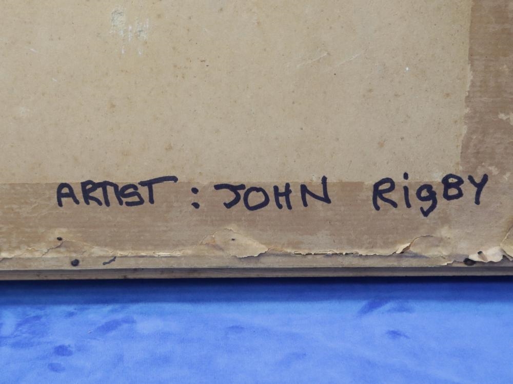 Artwork by John Rigby, LADY AT THE WINDOW, Made of Oil On Board