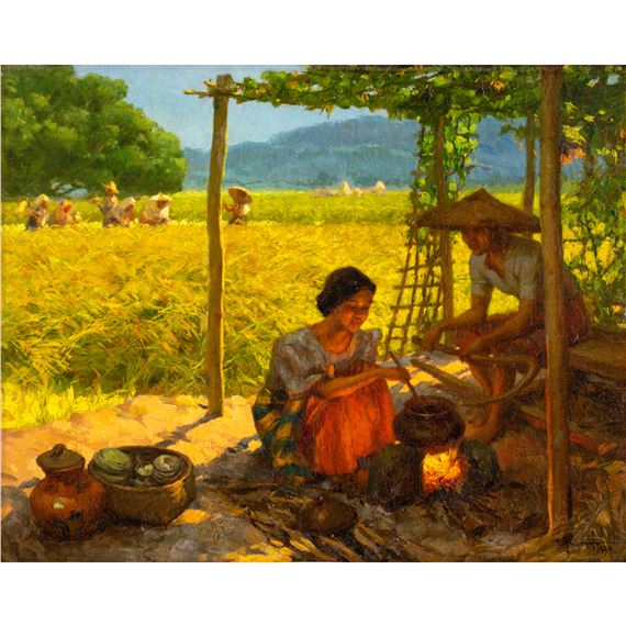 Rice Harvest – Cooking the Noonday Meal by Fernando Amorsolo, 1939