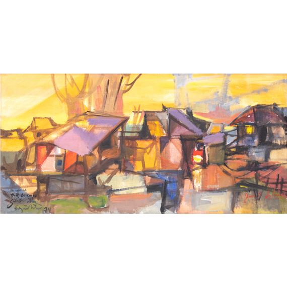 Abstract Village Scene