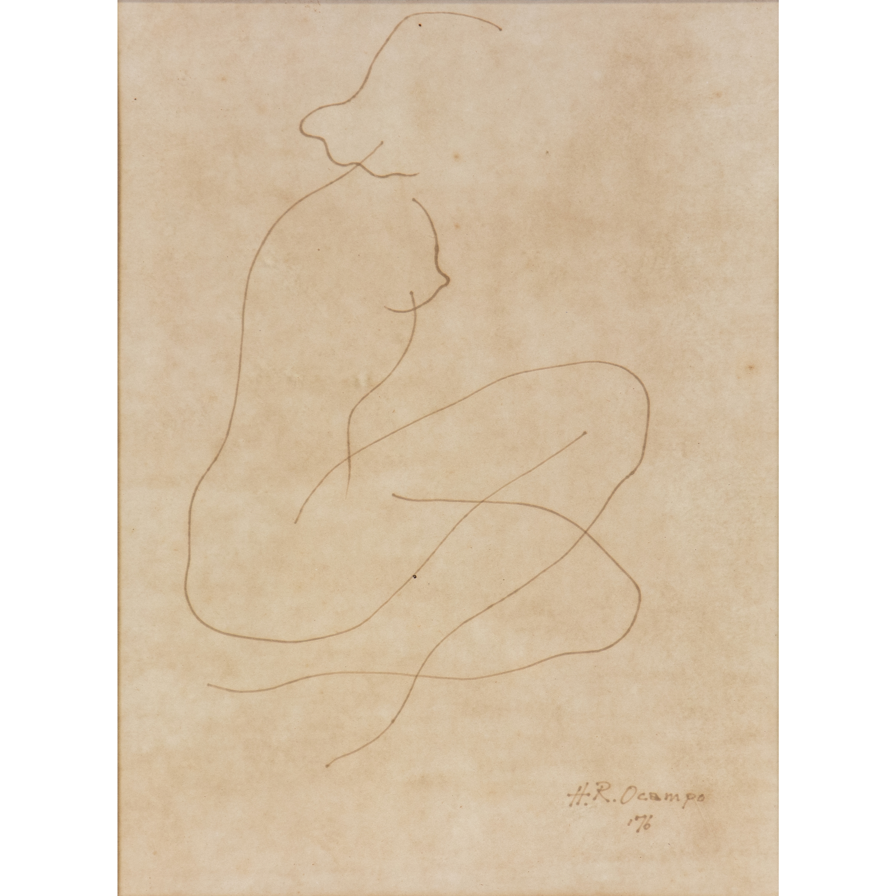 Artwork by Hernando Ocampo, Untitled (Nude, Made of Ink on paper