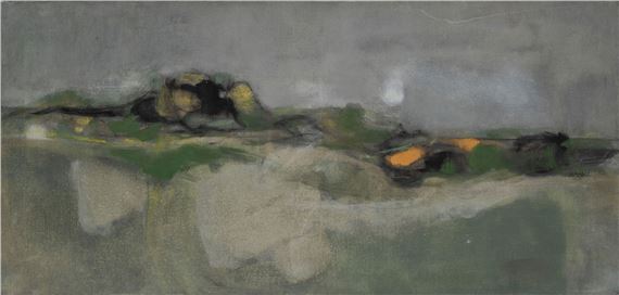 LANDSCAPE IN GREEN AND YELLOW by Alfred Defossez