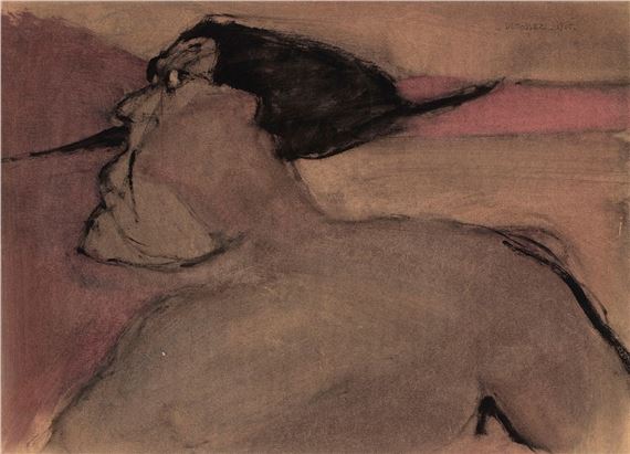 PORTRAIT OF A MAN WITH MOUSTACHE by Alfred Defossez, 1965