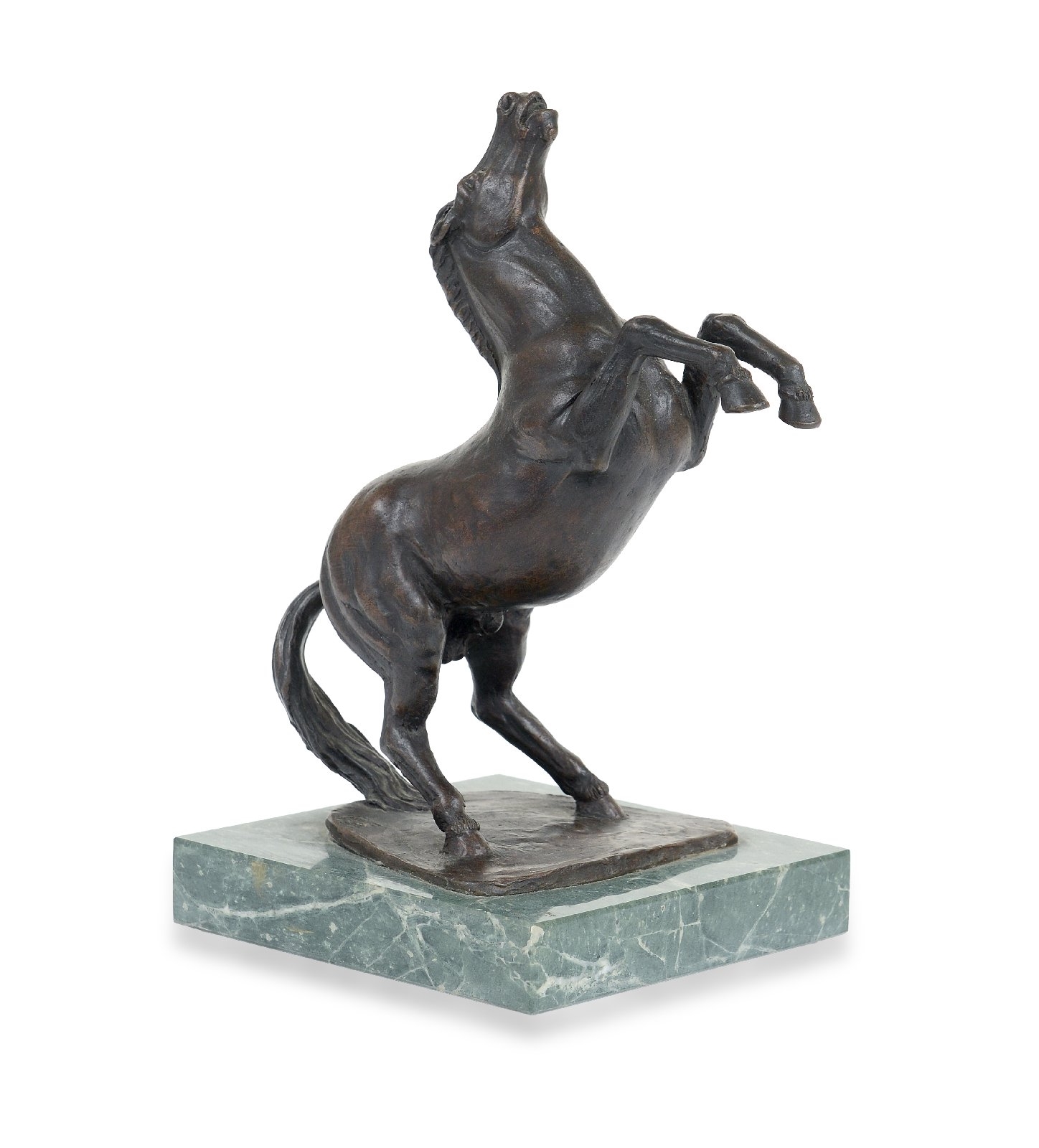Artwork by Sergio Quagliotti, Horse, Made of lost-wax bronze resting on marble base