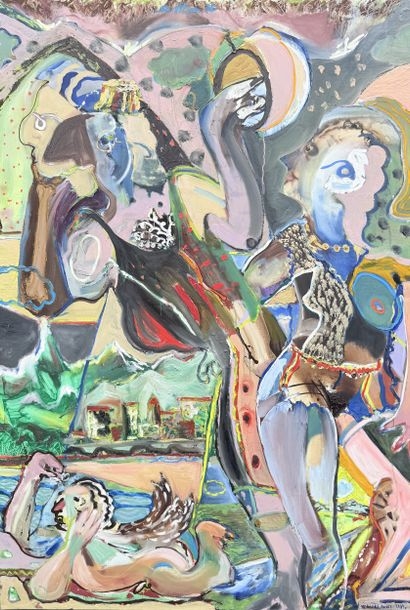 Artwork by Angel Vergara, Composition, Made of Oil On Canvas