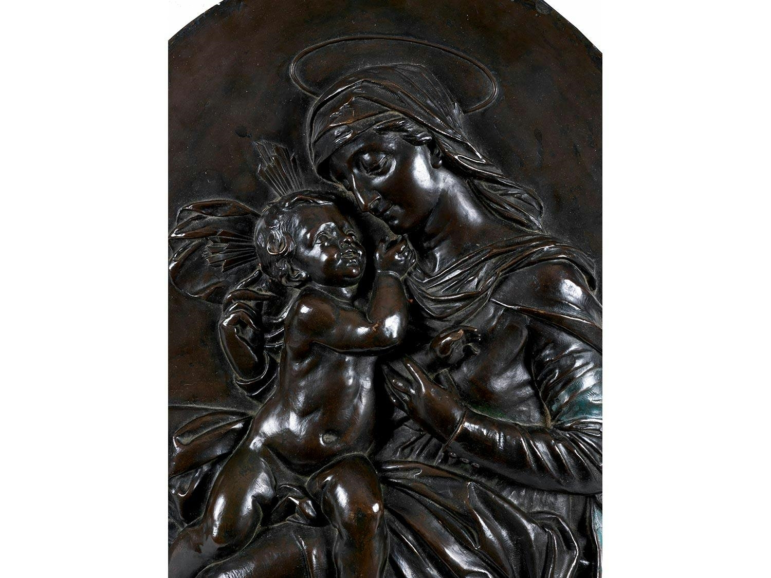 Artwork by Balthasar Ferdinand Moll, THE MADONNA AND CHILD, Made of Bronze; Cast And Patinated