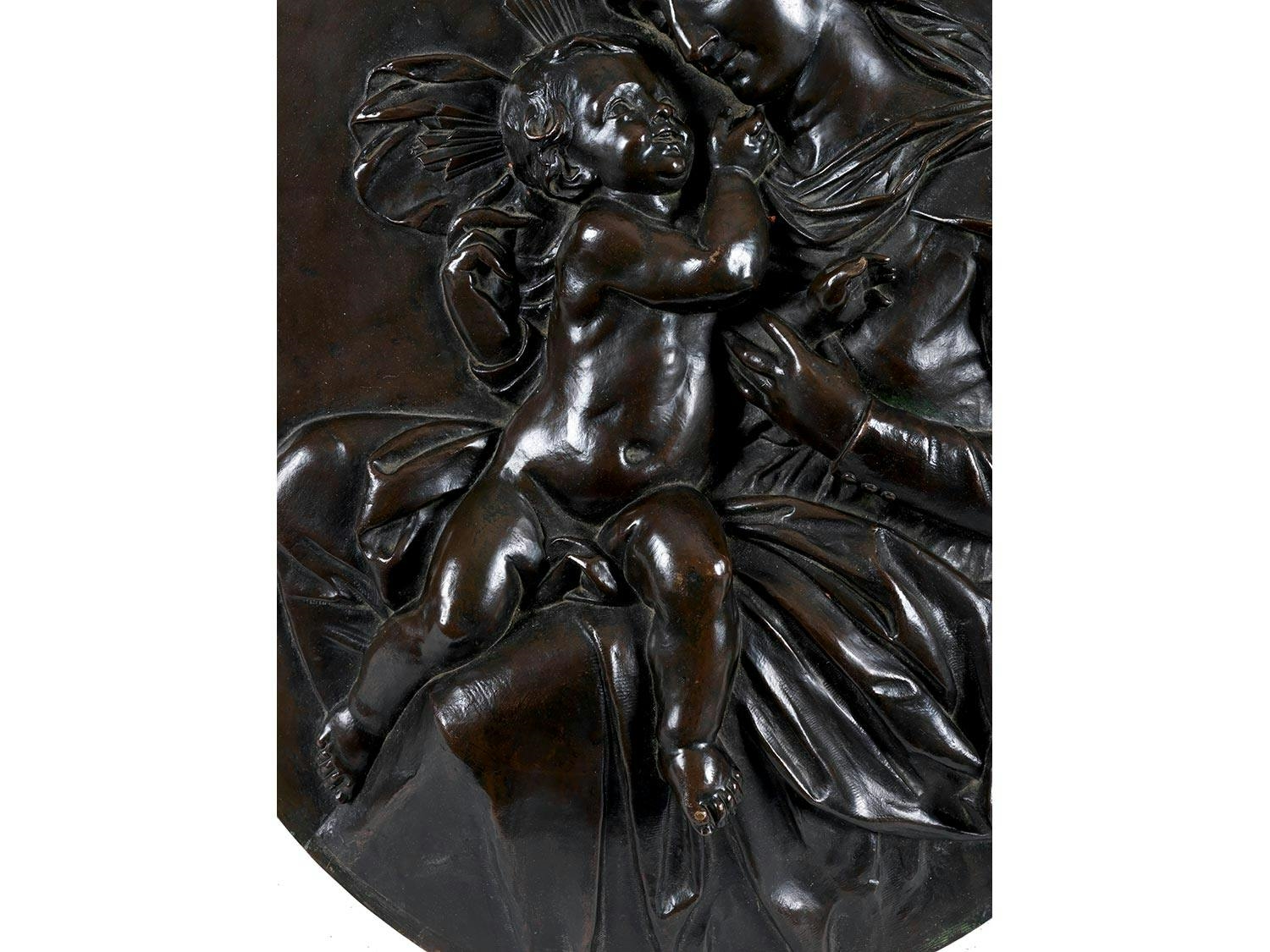Artwork by Balthasar Ferdinand Moll, THE MADONNA AND CHILD, Made of Bronze; Cast And Patinated