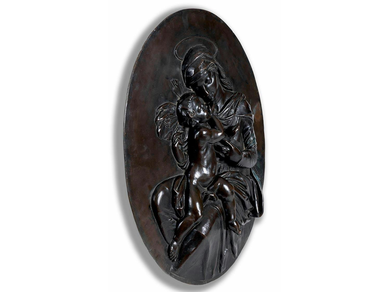Artwork by Balthasar Ferdinand Moll, THE MADONNA AND CHILD, Made of Bronze; Cast And Patinated