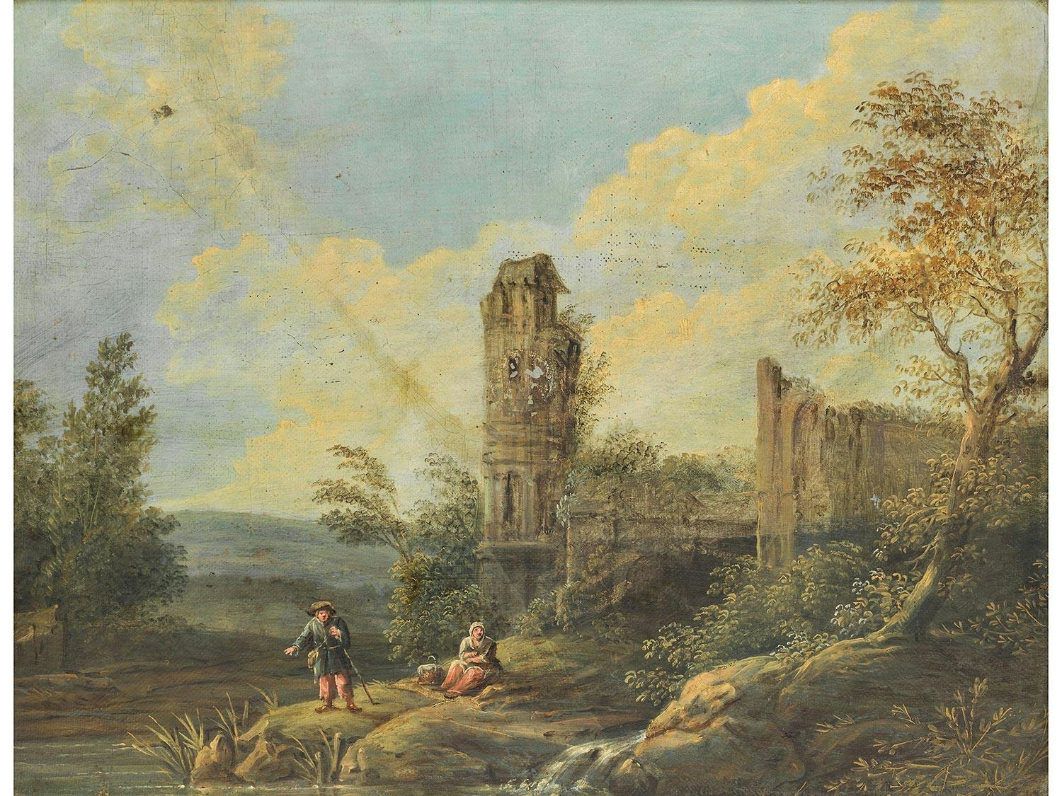 Artwork by Bernhard Gottfried Manskirch, SOMMERLICHE LANDSCHAFTEN, Made of oil on canvas