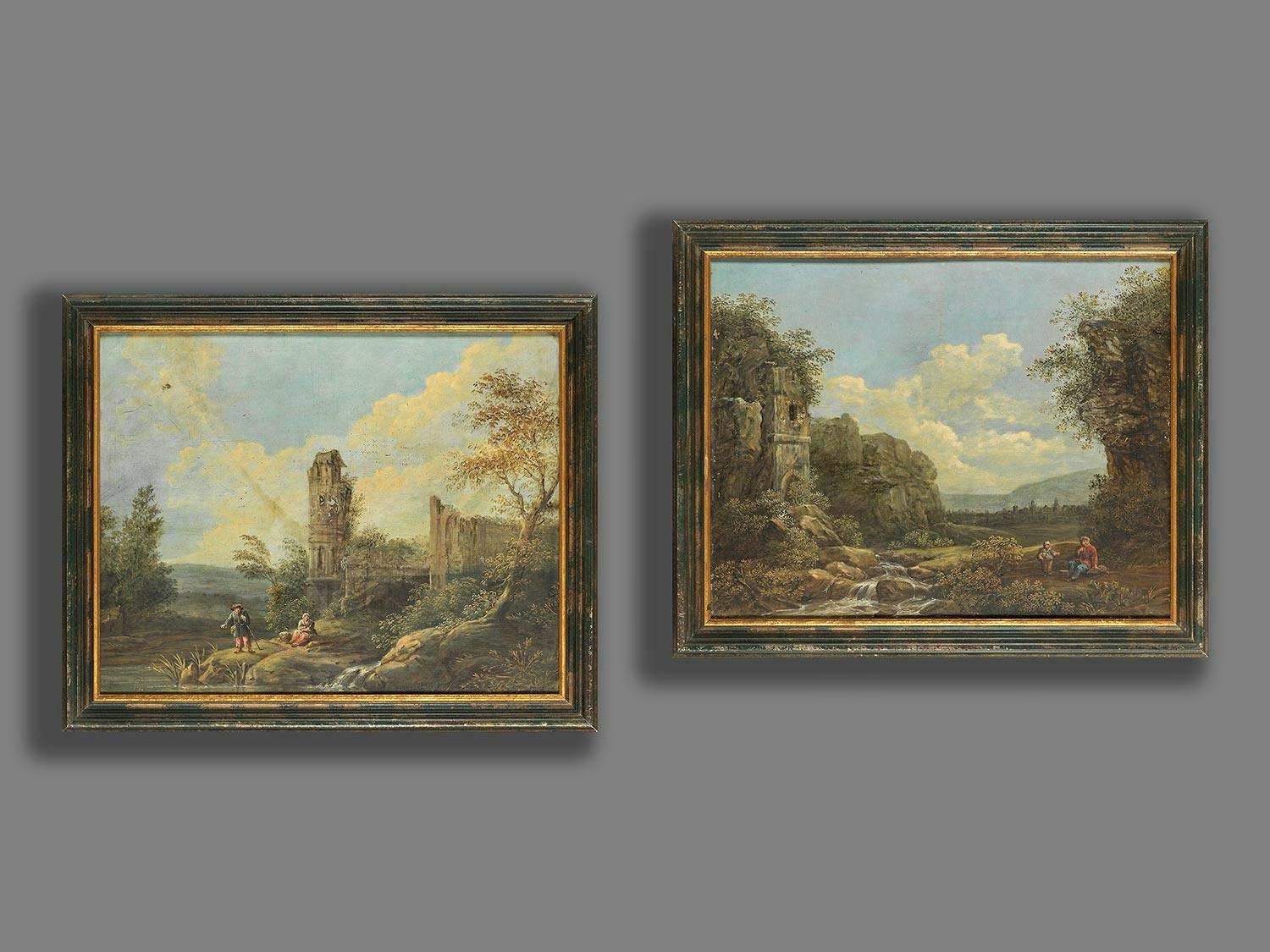 Artwork by Bernhard Gottfried Manskirch, SOMMERLICHE LANDSCHAFTEN, Made of oil on canvas