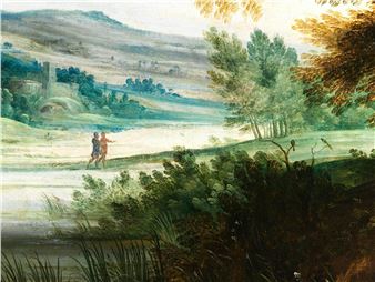 WEITE BERGIGE LANDSCHAFT MIT SCHLOSS - Gijsbrecht Leytens