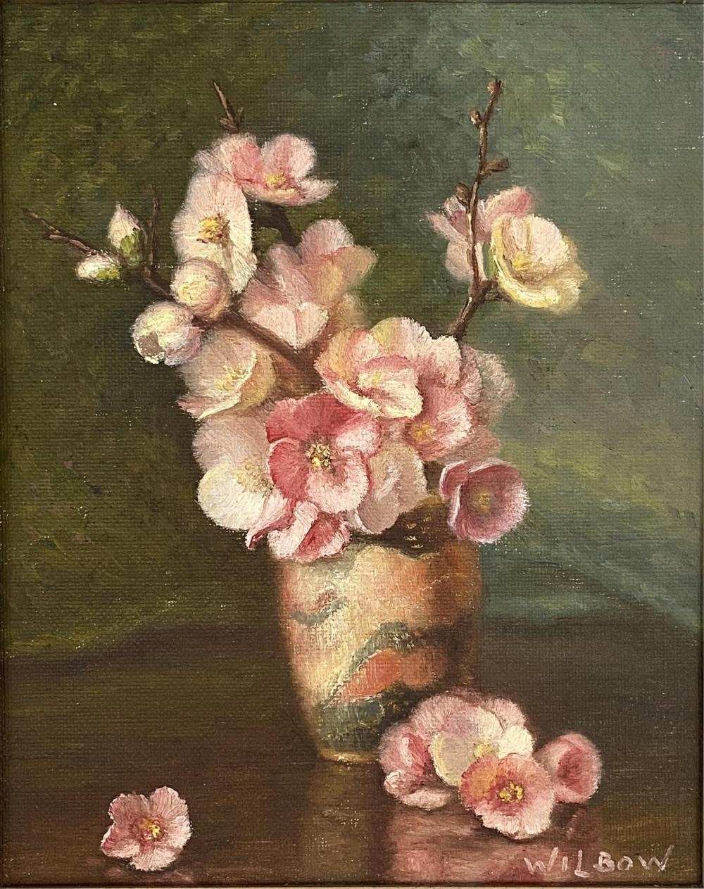 Artwork by Clive Wilbow, Japonica, Made of Oil On Canvas On Board