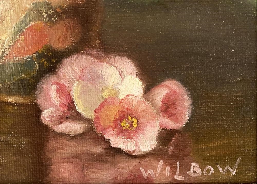 Artwork by Clive Wilbow, Japonica, Made of Oil On Canvas On Board