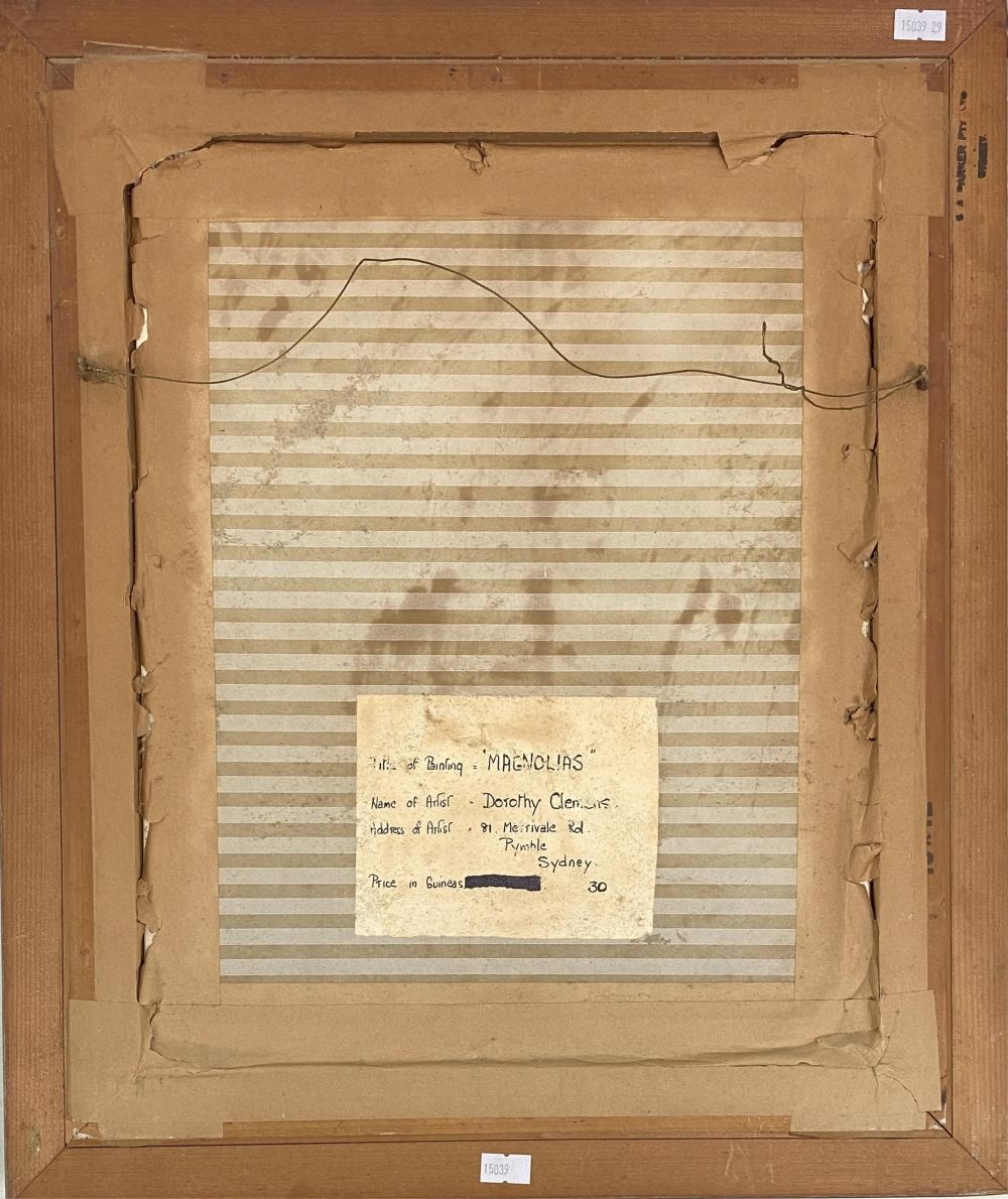 Artwork by Dora Clemens, Magnolias, Made of Oil On Board