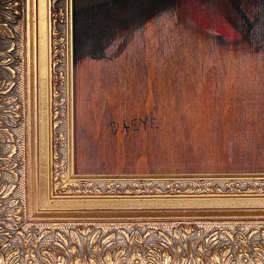 Artwork by Hippolyte Daeye, Portrait of a girl, Made of Oil On Panel