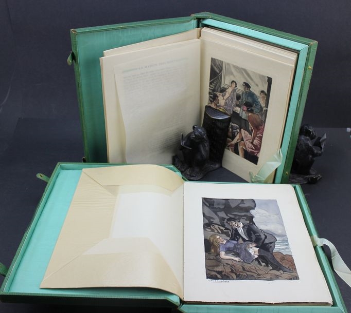 Artwork by Leon Courbouleix, La Maison Philibert, Made of Color Etchings