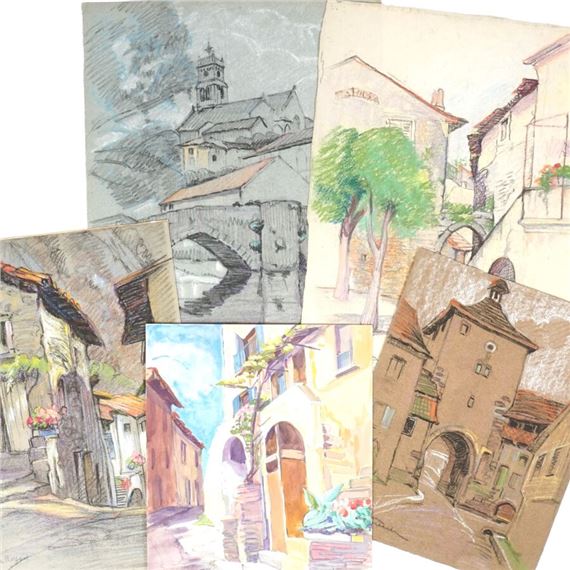 Vues de villages - Mary Antoinette Amennecier