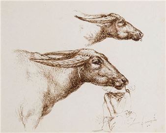 Study of buffalo and peasant - Nguyen Duc Huyen