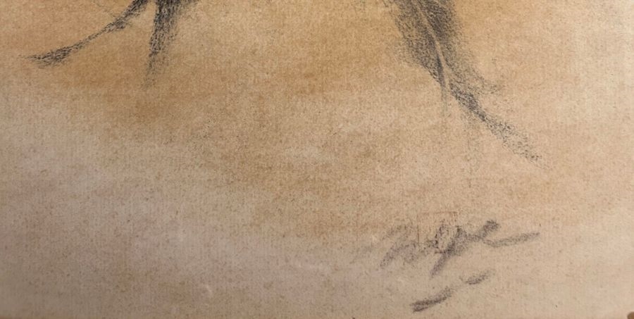 Artwork by Trinh Huu Ngoc, Portrait of a little girl, Made of Black stone on paper