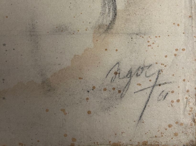 Artwork by Trinh Huu Ngoc, Portrait of a young elegant woman, Made of Black Stone Drawing On Paper