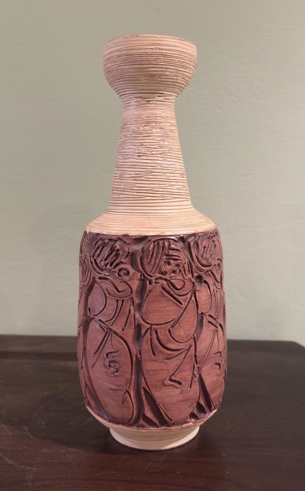 Artwork by Fratelli Fanciullacci, A Mid 20th Century Italian Fratelli Fanciullacci Glazed Ceramic Vase, Made of Glazed Ceramic