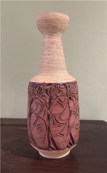 A Mid 20th Century Italian Fratelli Fanciullacci Glazed Ceramic Vase - Fratelli Fanciullacci