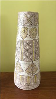 Vase with Incised Leaf Detail - Fratelli Fanciullacci