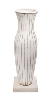 monumental white stoneware vase - Laurel Keeley