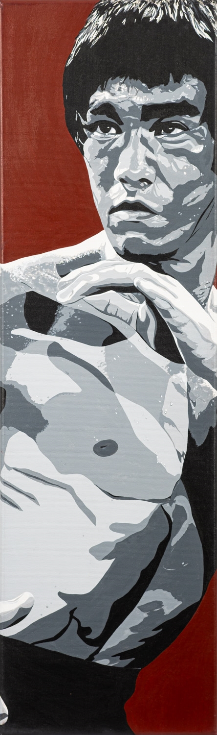 Artwork by Paris Knight, Bruce Lee 'The Legend, Made of Acrylic On Canvas