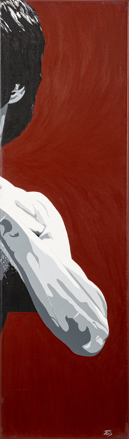 Artwork by Paris Knight, Bruce Lee 'The Legend, Made of Acrylic On Canvas