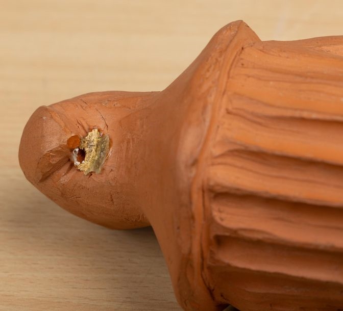 Artwork by Jean-marie Bignolas, Saint Vincent, nativité et éléments de pièces d'échec en terre cuite, Made of Terre Cuite