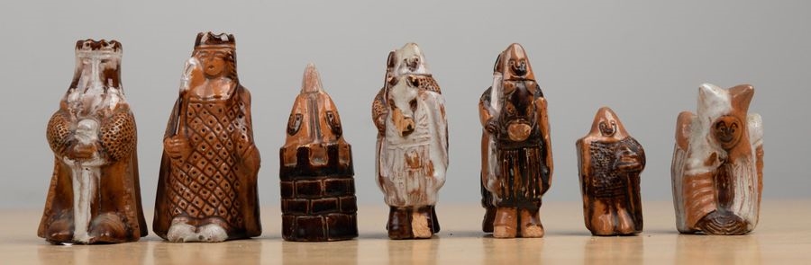 Artwork by Jean-marie Bignolas, Saint Vincent, nativité et éléments de pièces d'échec en terre cuite, Made of Terre Cuite