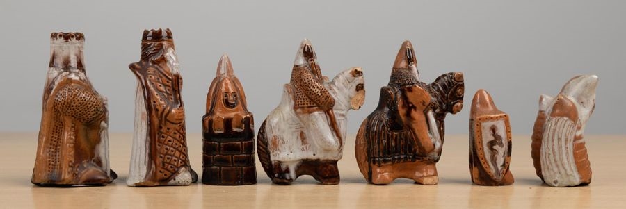 Artwork by Jean-marie Bignolas, Saint Vincent, nativité et éléments de pièces d'échec en terre cuite, Made of Terre Cuite