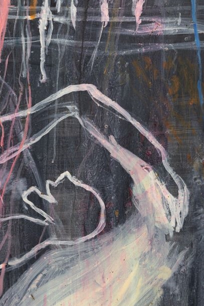 Artwork by Tristan Solier, L'homme rit comme un volcan, Made of Acrylique Sur Toile