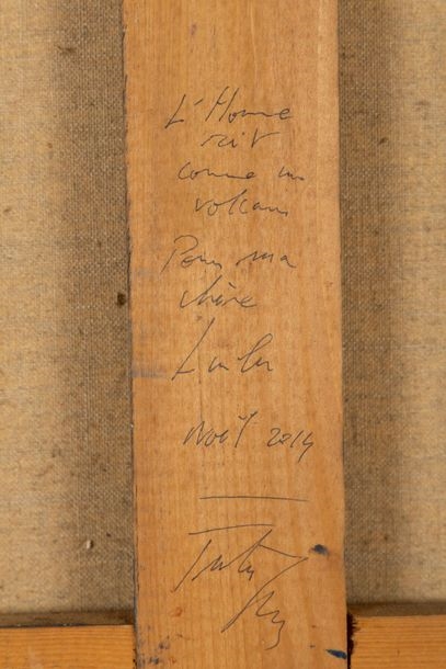 Artwork by Tristan Solier, L'homme rit comme un volcan, Made of Acrylique Sur Toile