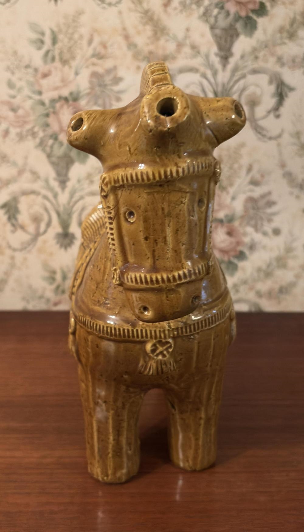 Artwork by Aldo Londi, Brown Glazed Ceramic Horse, Made of Ceramic