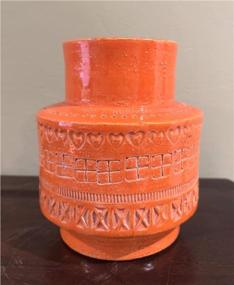 Orange Glazed Ceramic Vase
